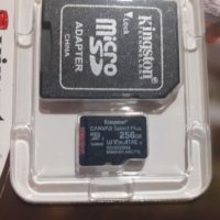 Micro Sd карти 256GB и 128GB Kingston 100mb/s, снимка 2 - Samsung - 40897067