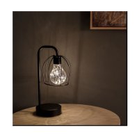 Нощна лампа, декоративна метална решетка, Led, батерии, снимка 2 - Настолни лампи - 42447846