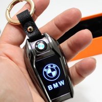 Запалка USB, ключодържател + лого BMW, Benz, Audi, снимка 1 - Други - 41207192