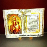 Подарък за Кръстници- Сервиз и декоративна свещ със снимка, снимка 11 - Подаръци за кръщене - 41001552