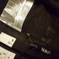 Кожен панталон ZARA S нов с етикет.с ципове на крачолите, снимка 4 - Панталони - 35791019