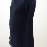 Памучна мъжка блуза в тъмносиньо Felix Hardy - S, снимка 4 - Блузи - 42604963