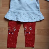 Коледна туника и коледна блуза за момиченце 92р , снимка 6 - Комплекти за бебе - 34177598