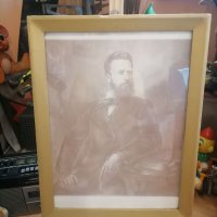 Голям стар портрет на Христо Ботев , снимка 5 - Други ценни предмети - 40827160