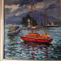 Маслена картина "Лодки", снимка 2 - Картини - 44708121