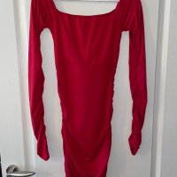 Елегантна нова червена парти коктейлна набрана еластична официална рокля секси , снимка 3 - Рокли - 42388417