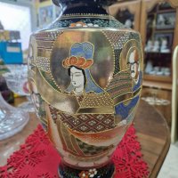 Страхотна уникална антикварна колекционерска порцеланова ваза Satsuma , снимка 4 - Вази - 42218252