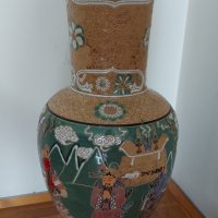 Голяма ръчно изработена ваза от Сайгон за под от 70-те години (порцелан, керамика), снимка 9 - Вази - 41425886
