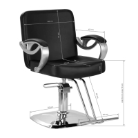 Фризьорски стол Hair System ZA31- черен, снимка 5 - Фризьорски столове - 44825528