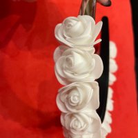 Диадема с бели рози, снимка 4 - Аксесоари за коса - 39975914