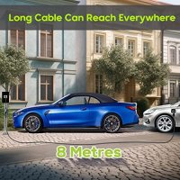 Ново Преносимо зарядно за електрически автомобили  3.3KW, 8M кабел захранване кола, снимка 8 - Аксесоари и консумативи - 42595435