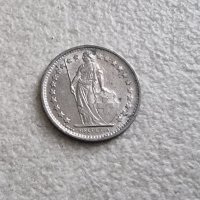 Монети. Швейцария. 2 ,1 , 1/2  франка  и 1 , 5 , 10, 20  рапена. 7 бройки. , снимка 8 - Нумизматика и бонистика - 36789136