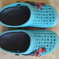 Сини  детски чехли джапанки тип Crocs, снимка 4 - Детски сандали и чехли - 35873940