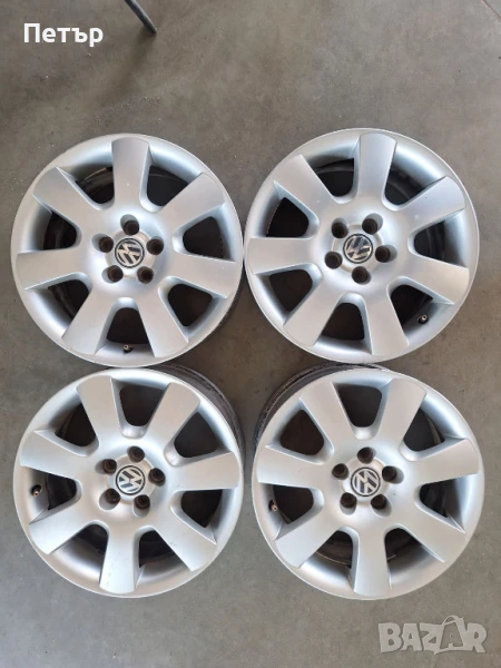 ОРИГИНАЛНИ АЛУМИНИЕВИ ДЖАНТИ ЗА ФОЛВАГЕН /ШКОДА/ 5Х100Х57-16 цола, снимка 1