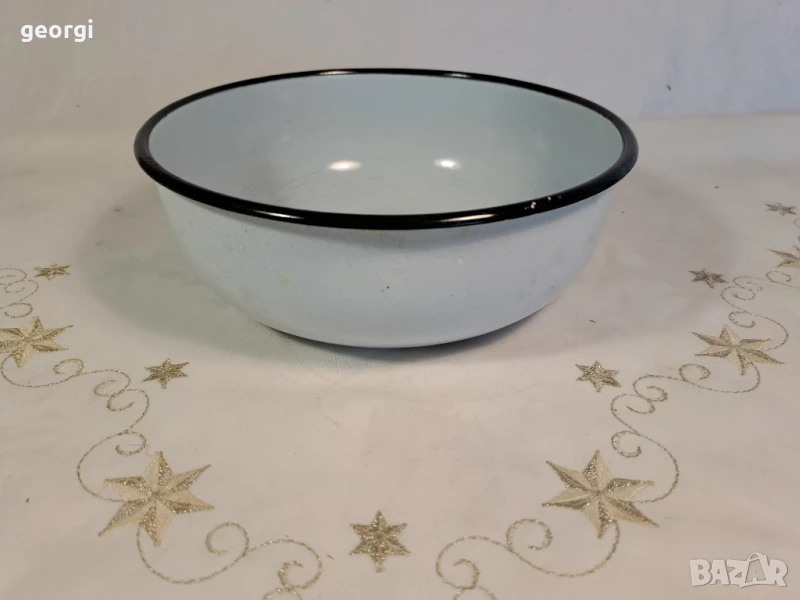 голяма емайлирана купа 26/2, снимка 1