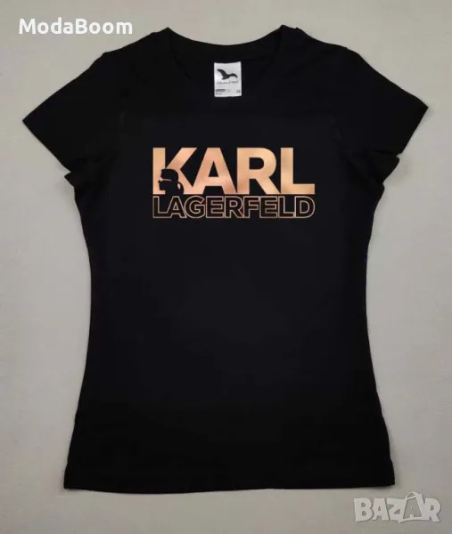 Karl Lagerfeld черна памучна тениска , снимка 1