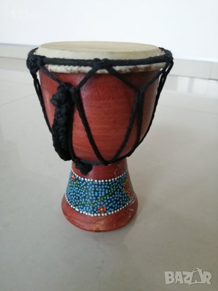 Малка дървена тарамбука h 15 см. , снимка 1