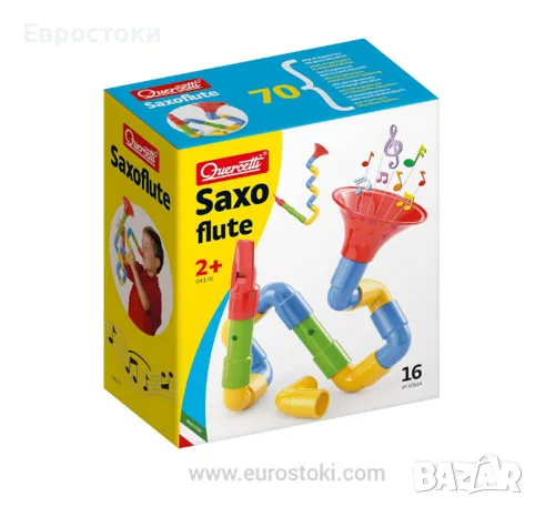 Креативна играчка Quercetti Saxoflute – създайте свой собствен комплект музикални инструменти, снимка 1