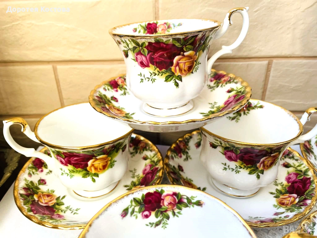 ROYAL ALBERT красив двоен сет от костен порцелан от Англия, снимка 1