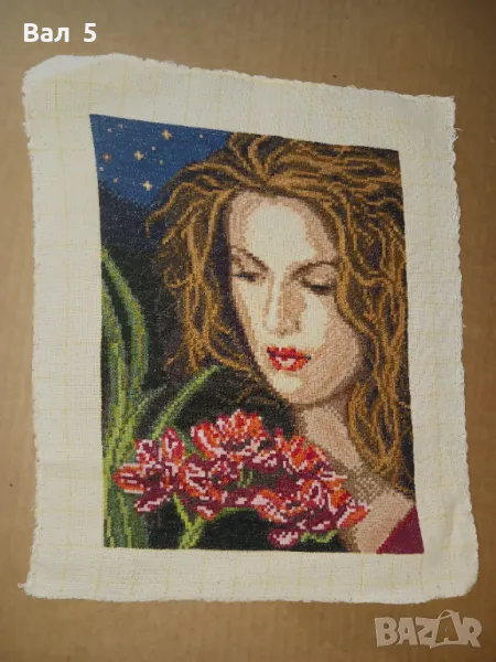 Стар ръчно шит гоблен, снимка 1