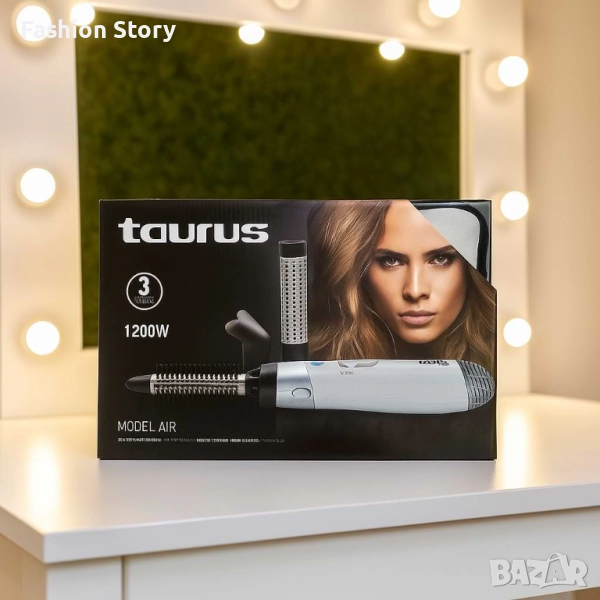 Taurus Model Air 1200W – Сешоар-четка за перфектна прическа у дома, снимка 1
