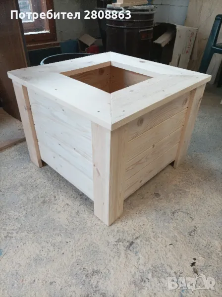 Саксии от дърво, кашпи., снимка 1