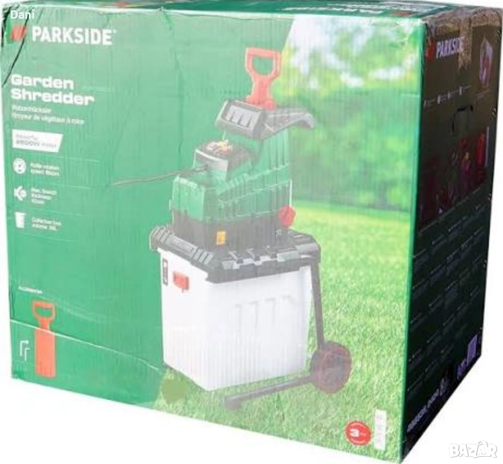 Нова валцова дробилка за клони Parkside 2800w , снимка 1
