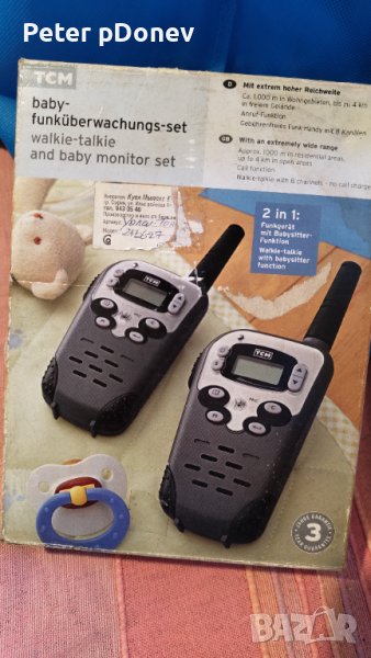 Радиостанция, 2 в 1 Walkie talkie, baby monitor , снимка 1