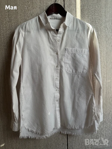 Бяла дамска риза, снимка 1