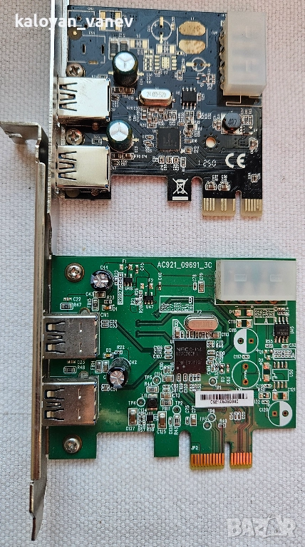 Разширителна карта 2 Ports USB 3.0 PCIe Card, снимка 1