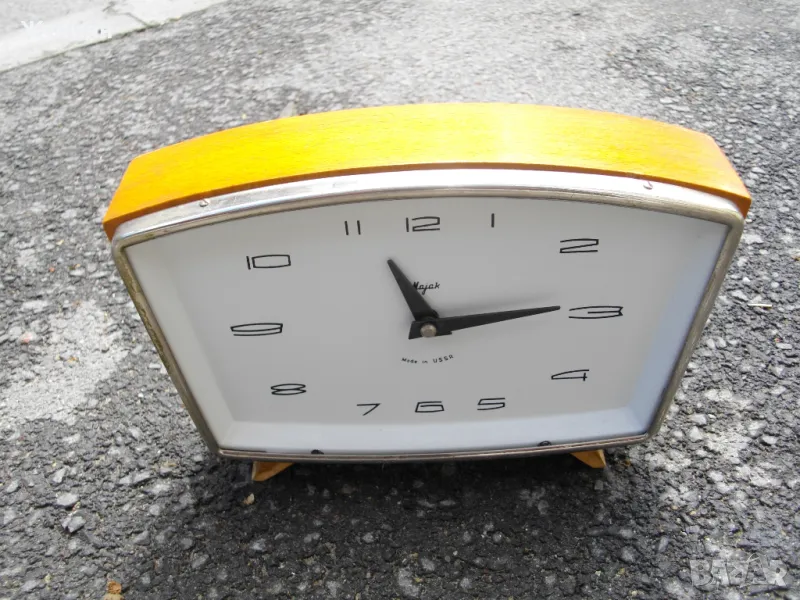 КОЛЕКЦИОНЕРСКИ НАСТОЛЕН КАМИНЕН СЕДМИЧЕН ЧАСОВНИК МАЯК , снимка 1