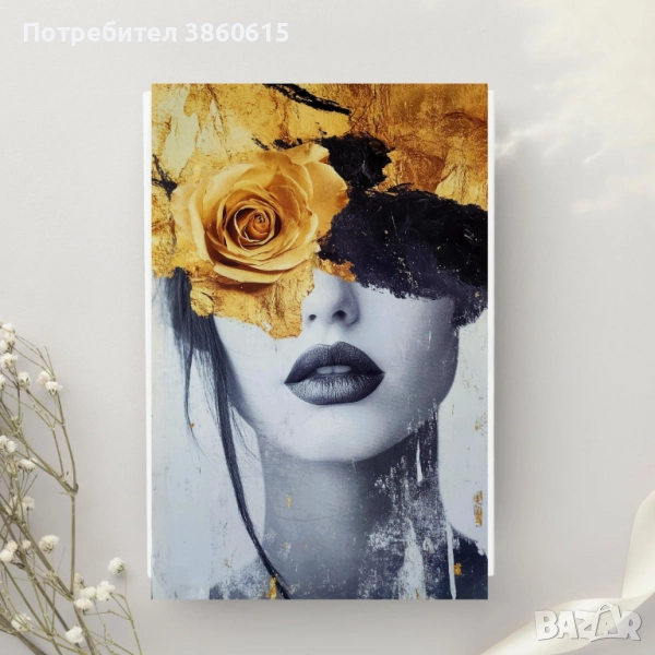 Lady Rose - Луксозна светеща картина , снимка 1