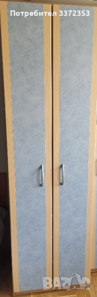 гардероб, вертикален шкаф и две шкафчета с модул за стена , снимка 1