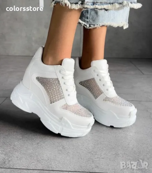 Кецове на платформа - бели - PA80, снимка 1