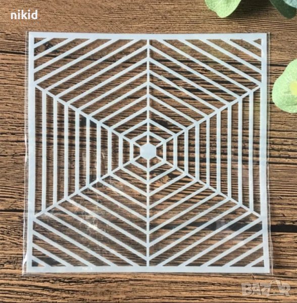 паяжина мрежа стенсил шаблон за спрей за торта украса Scrapbooking, снимка 1