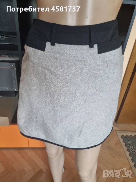 Елегантна ленена пола Mango, размер 36/S/XS/, снимка 1