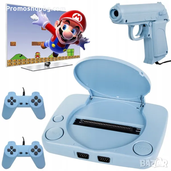 Ретро конзола / Тв конзола с 9999 ретро игри, включени 2 джойстика + пистолет, снимка 1