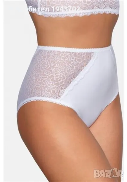 Бикини с висока талия в бял цвят 184, снимка 1