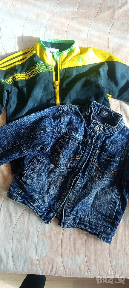 Дънково яке на NEKST и шушляково яке на Adidas за момче ръст 98 см., снимка 1