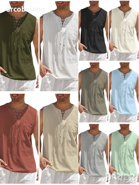 Мъжка модна лятна риза без ръкави, 10цвята - 023, снимка 1