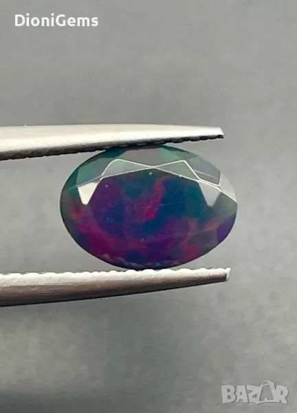 🔥 Уникален Черен Опал 1.57 ct – IGI Сертифициран, Хипнотизираща Игра на Цветове! 🔥, снимка 1