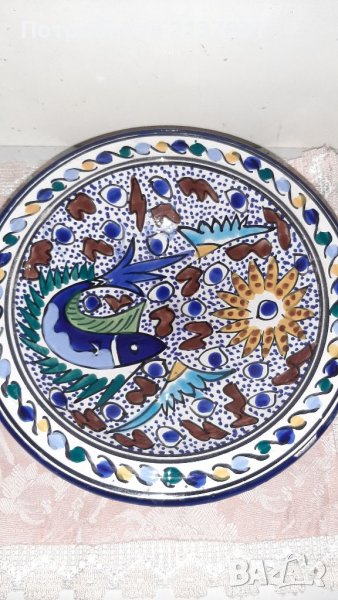 ДЪЛБОКА ПОРЦЕЛАНОВА ЧИНИЯ - РЪЧНО РИСУВАНА , снимка 1