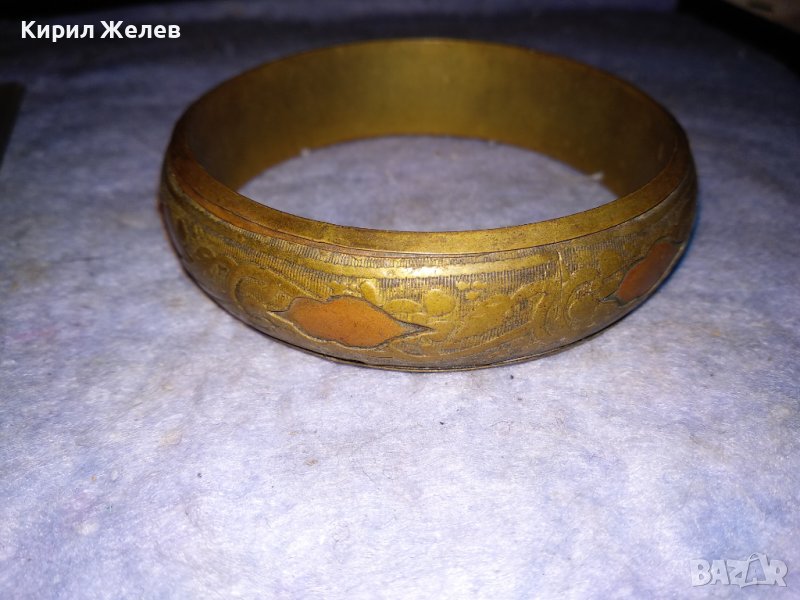 СТАРИННА ОРНАМЕНТИРАНА РЕТРО ГРИВНА от БРОНЗ и МЕД РЪЧНА МАЙСТОРСКА ИЗРАБОТКА 38314, снимка 1