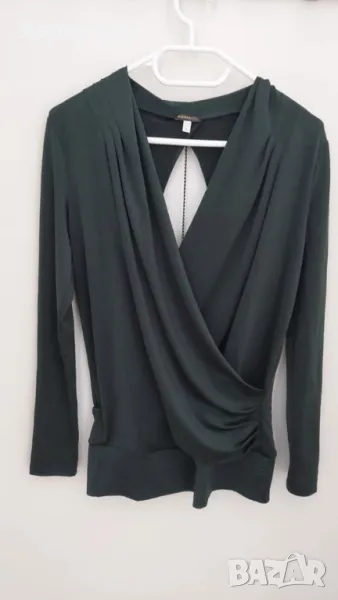 Елегантна блуза от ликра в тъмнозелено Кенсол, снимка 1