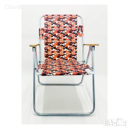 Сгъваем къмпинг стол, Поставка за чаша, Многоцветен, снимка 1