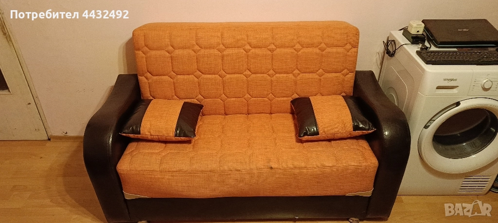 2 разтегателни дивана с място за багаж 2 табуретки и 4 възглавнички, снимка 1