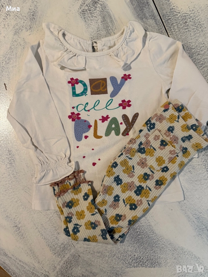 Бебешки комплект клинче Zara+ блузка CikOBy, снимка 1
