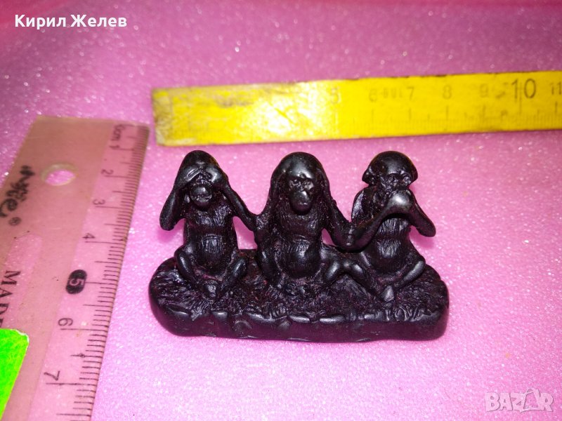 ТРИТЕ МАЙМУНКИ ДЕКОРАТИВНА ФИГУРКА За ДОМА от ПОЛИРЕЗИН 42813, снимка 1