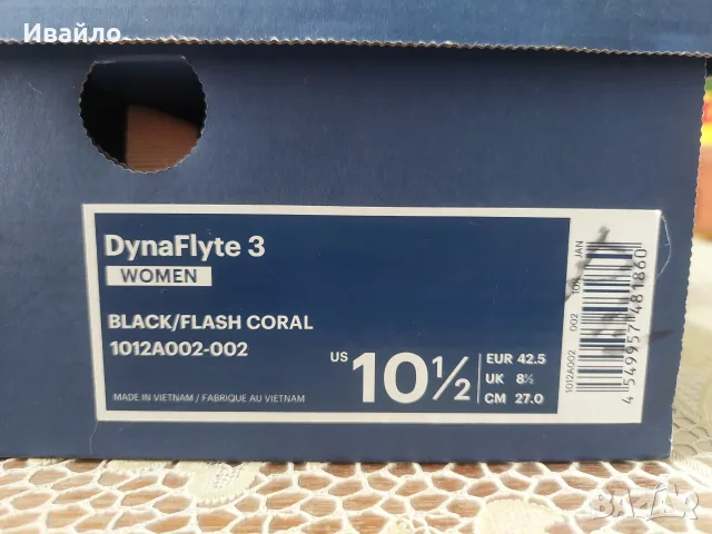 ​Дамски маратонки Asics Dynaflyte 3 – Нови, №42.5 (27 см), снимка 3 - Маратонки - 56116006