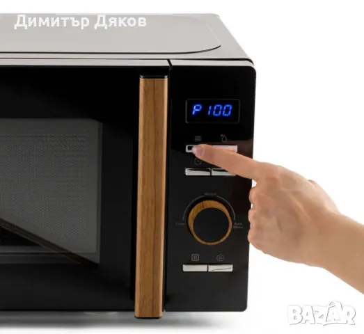 Микровълнова фурна 20L,черна, дигитална, снимка 4 - Микровълнови - 48266684